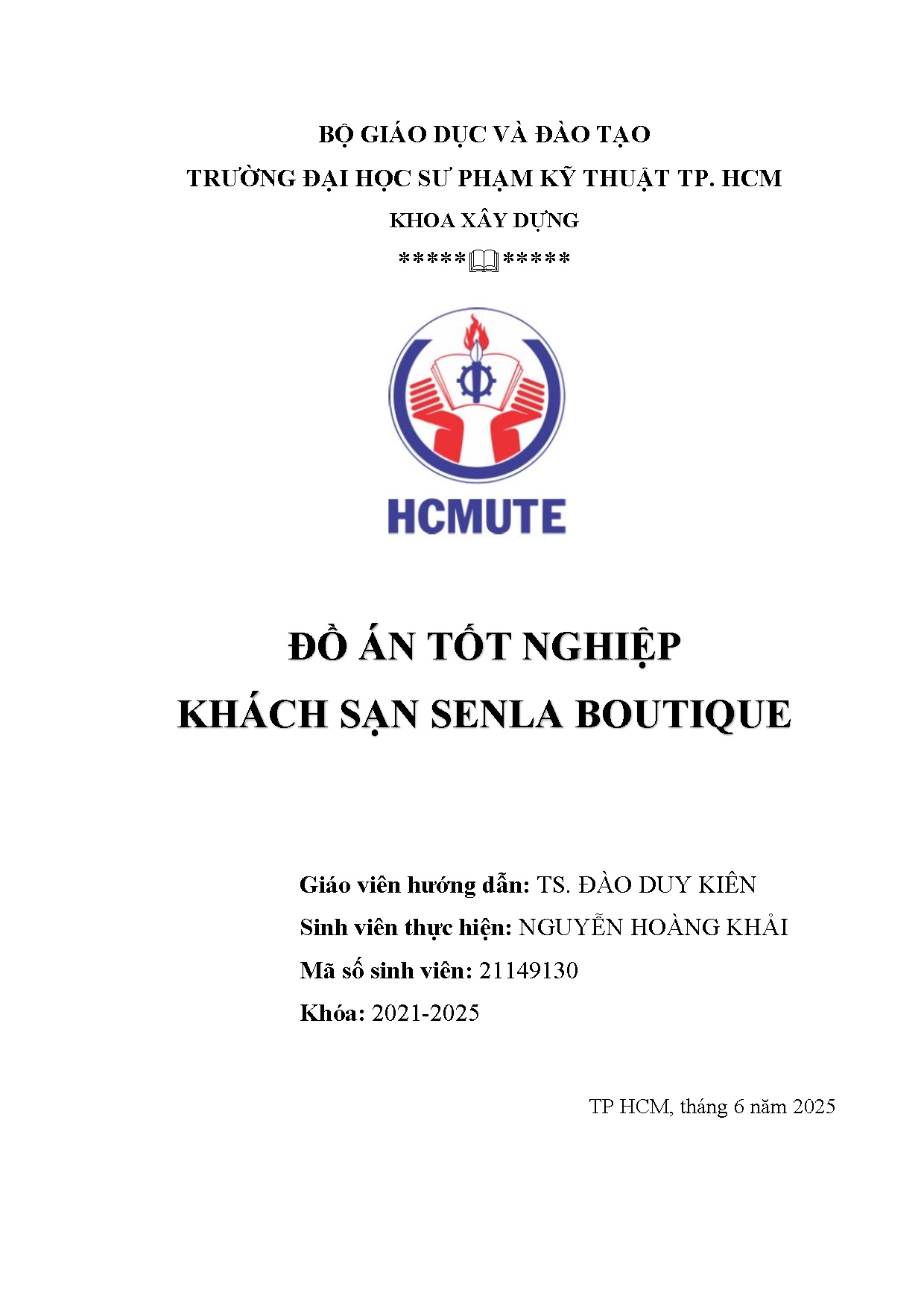 Đồ án tốt nghiệp - Khách sạn Senla Boutique