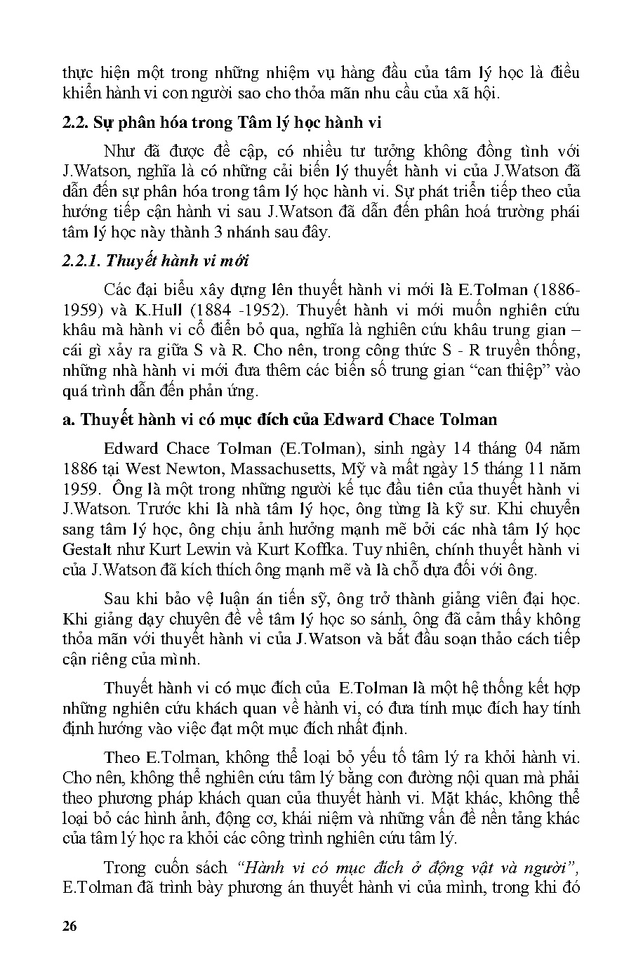 Giáo trình các trường phái tâm lý học trên thế giới (HCMUTE) - Trang 26