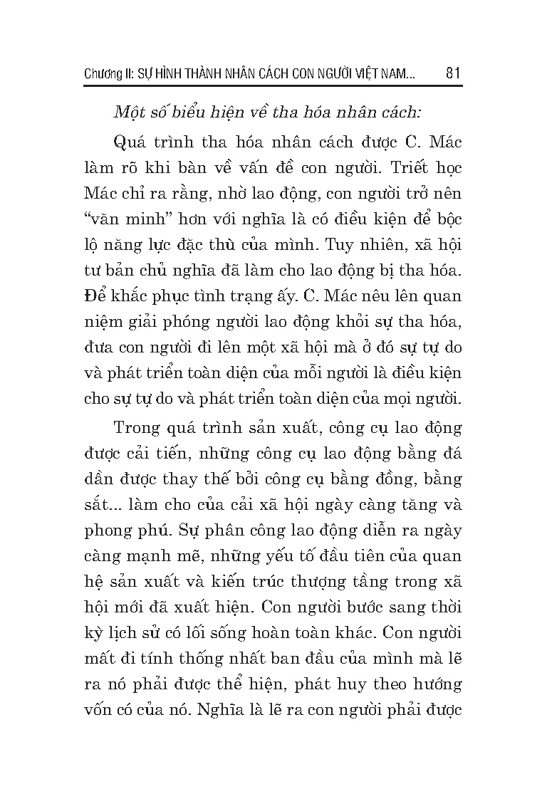 Nhân cách con người Việt Nam và sự phát triển nguồn nhân lực trong quá trình hội nhập quốc (HCMUTE) - Trang 82