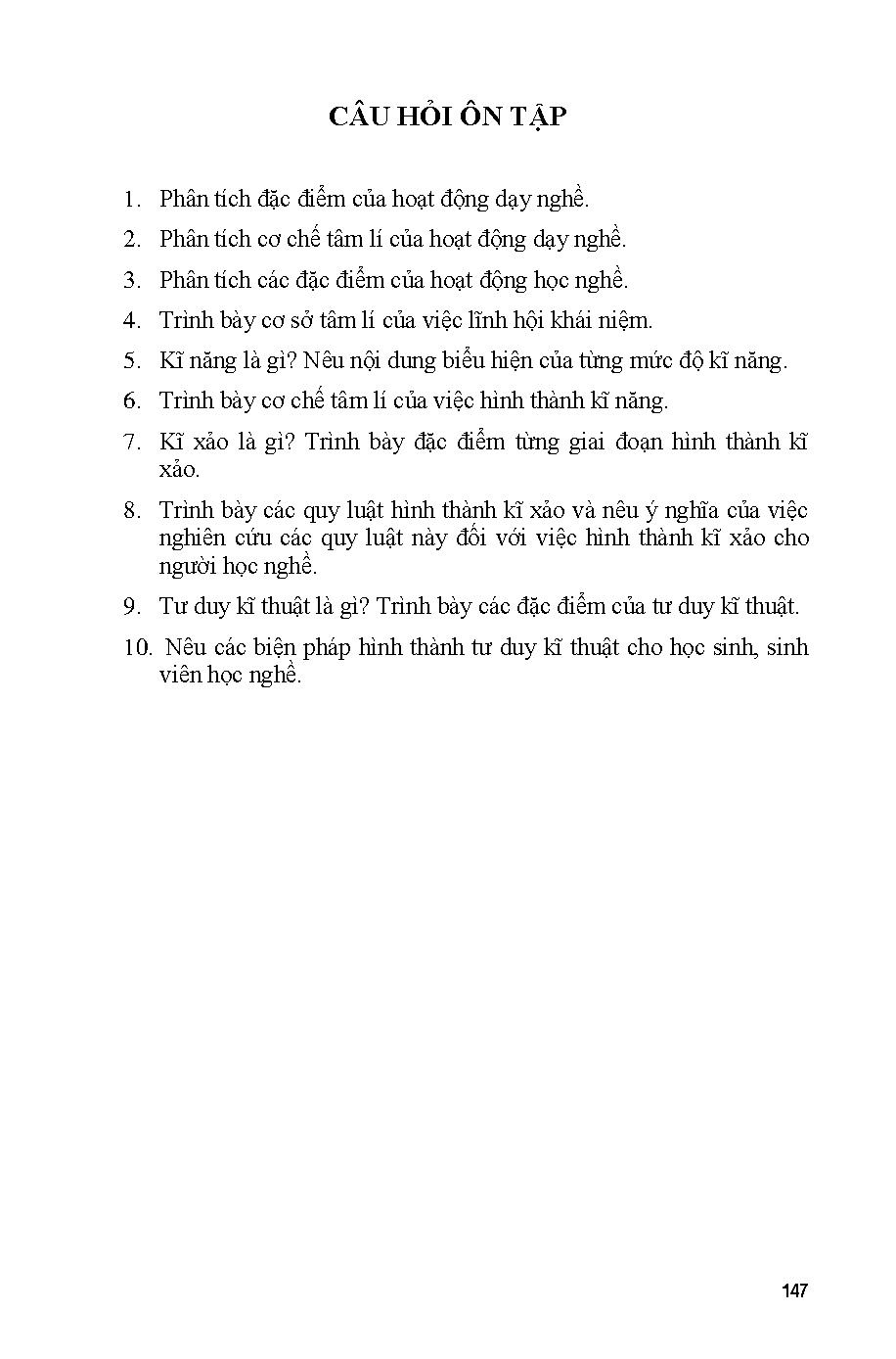 Giáo trình tâm lí học nghề nghiệp (HCMUTE) - Trang 147